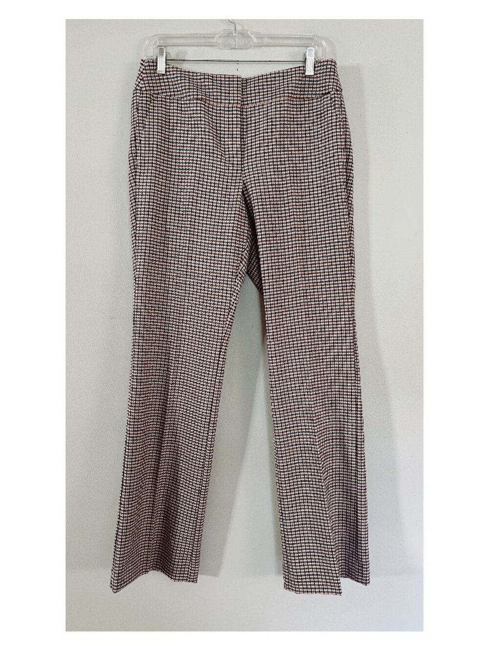 NWT Ann Taylor Factory Sz 6 The Trouser Mid Rise Full Length Plaid Pant